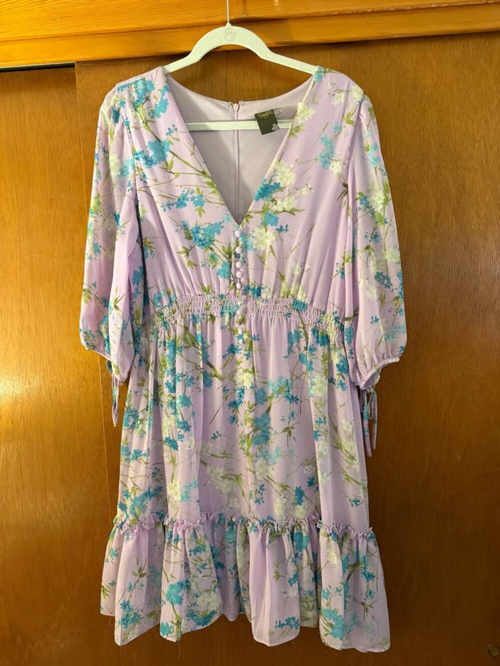 NWT Taylor Dress Purple Floral Size 16